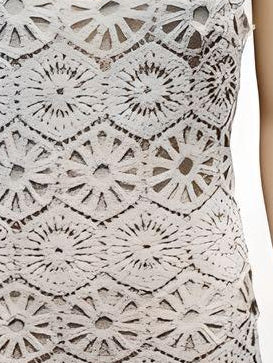 Crochet Spaghetti Dress With Lining