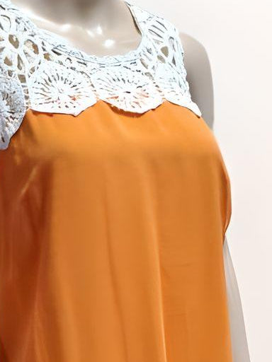 Sleeveless Long Dress with Crochet