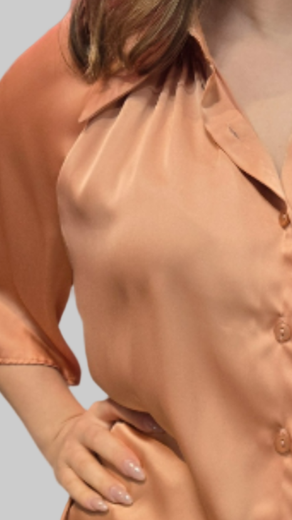 Bell Sleeve Satin Shirt