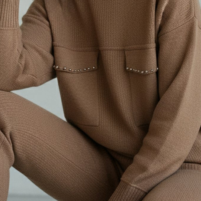 Crystal Pocket Full Sleeve Blouse