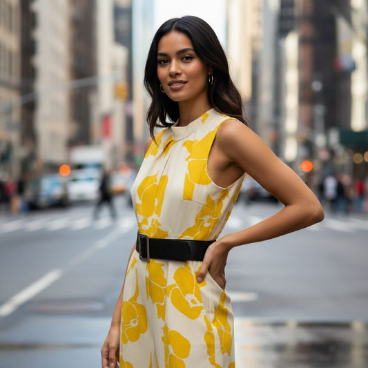 Flared Bottom One-Piece with Belt