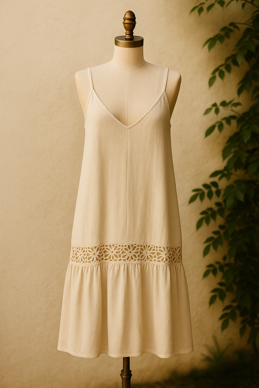 Linen Spaghetti Long Dress