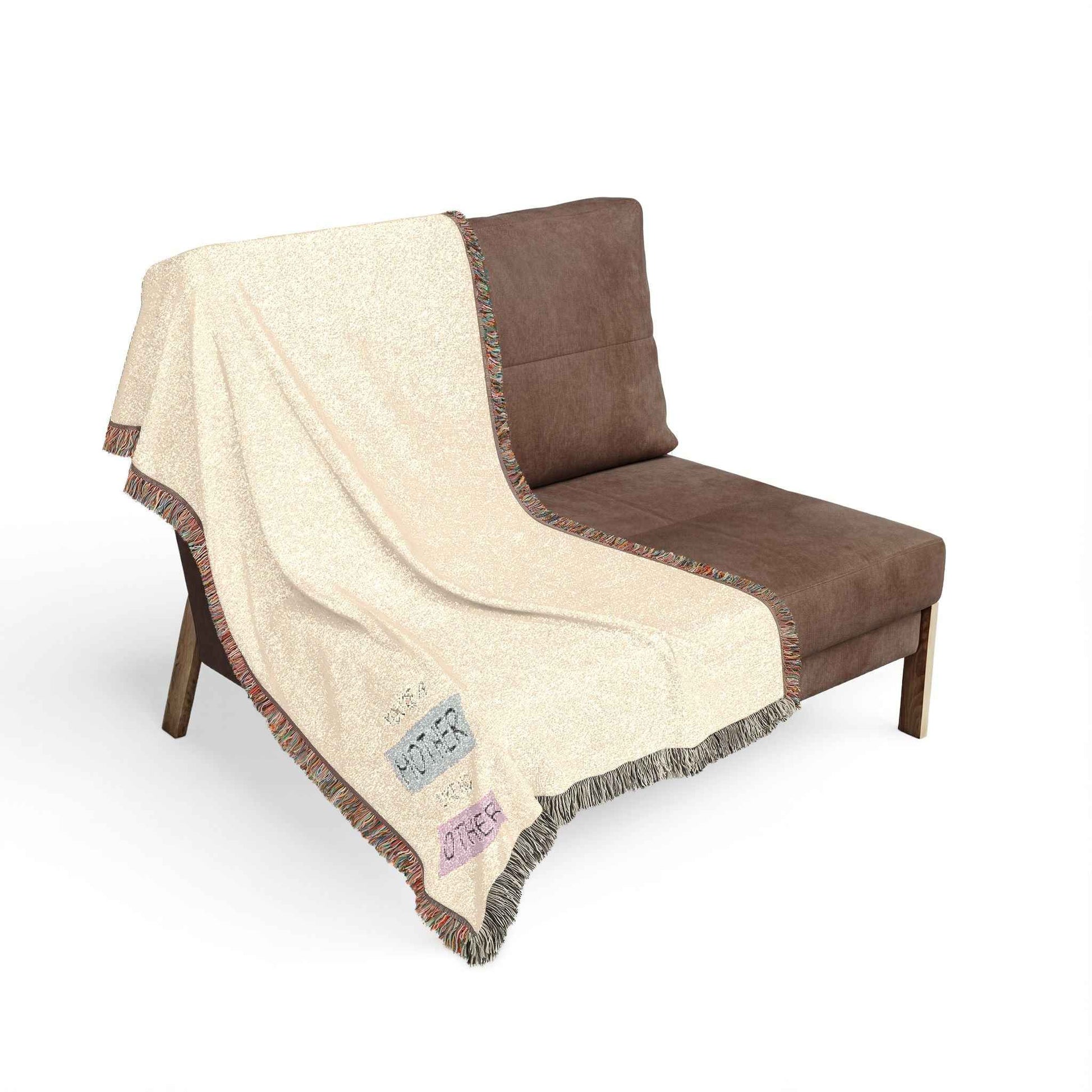 Cozy Affirmation Woven Blanket - Patch Throw - Mother's Day