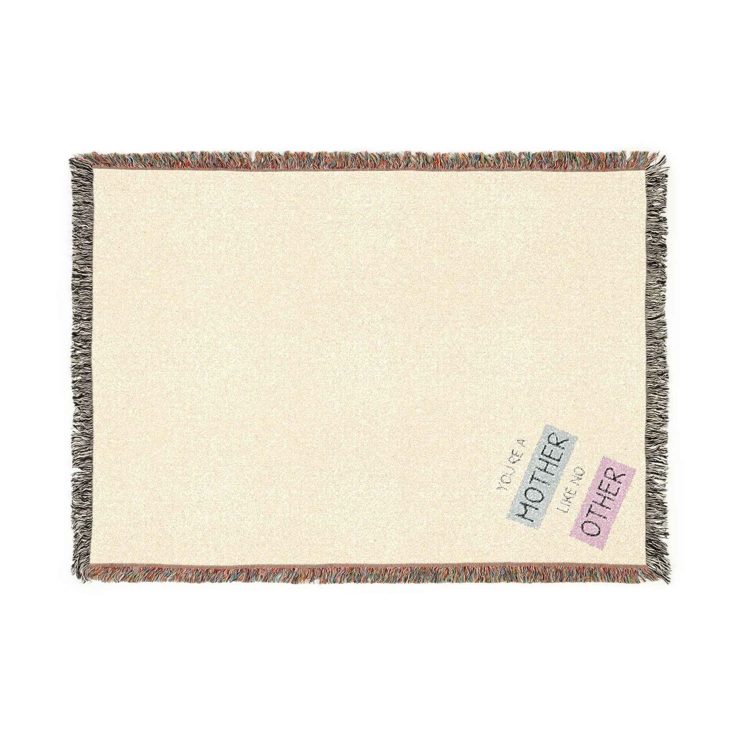 Cozy Affirmation Woven Blanket - Patch Throw - Mother's Day