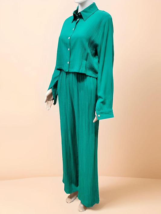 Green Pantalone & Shirt Set