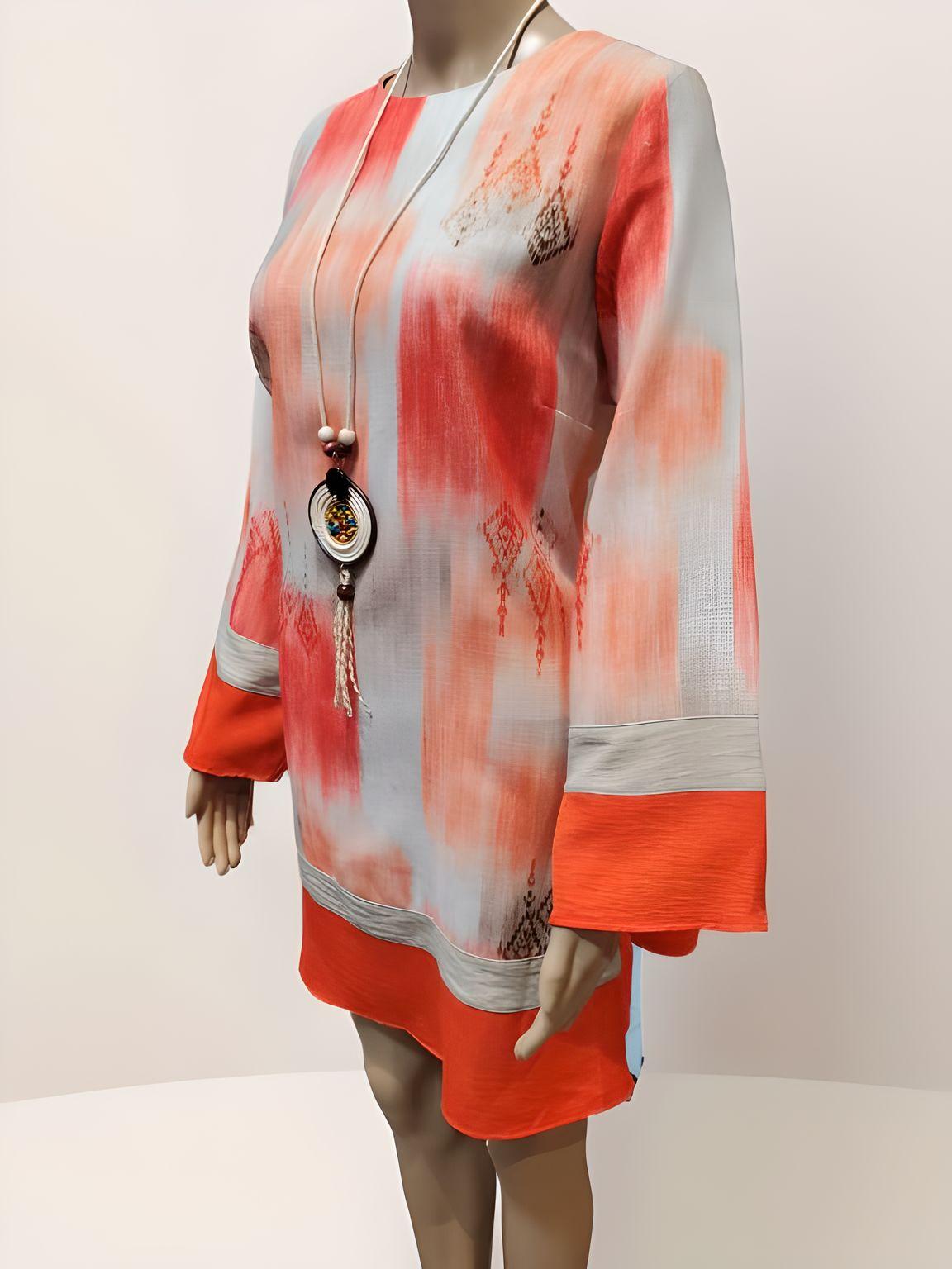 Printed Long Sleeve Tunic