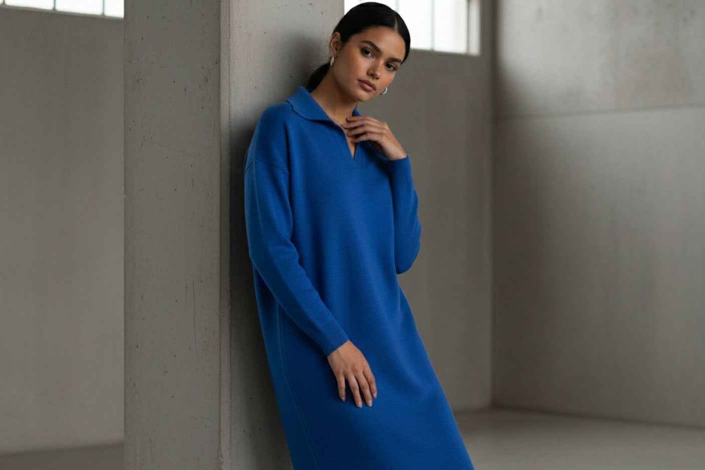 Collared Long Dress