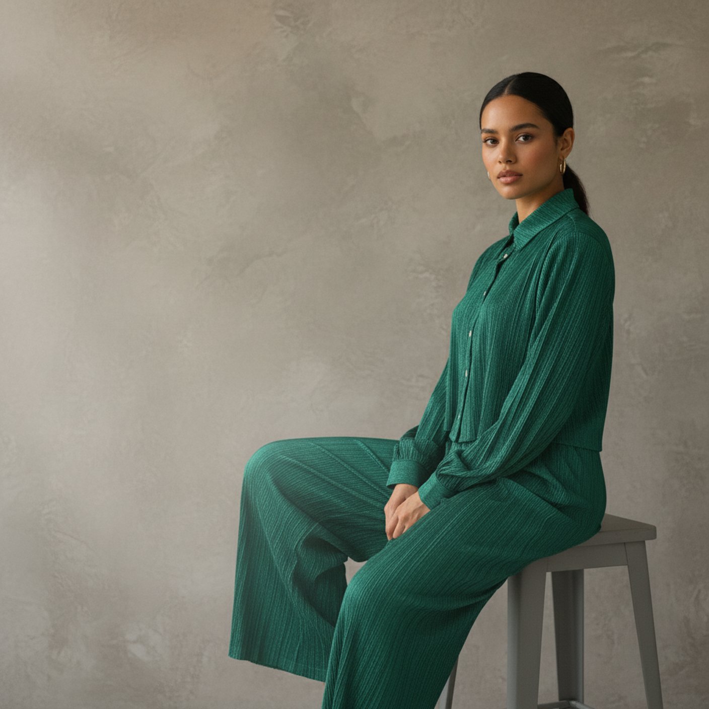 Green Pantalone & Shirt Set