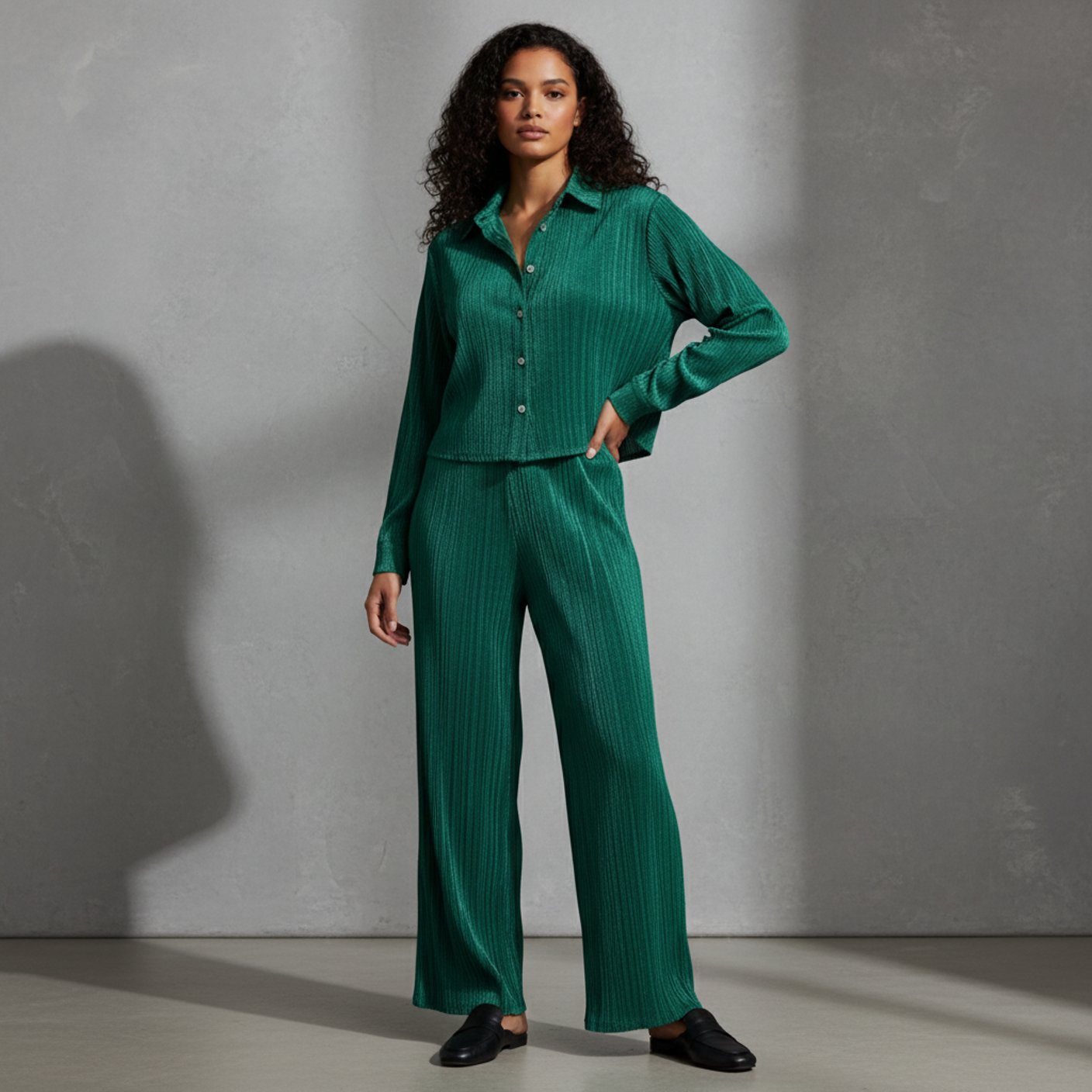 Green Pantalone & Shirt Set