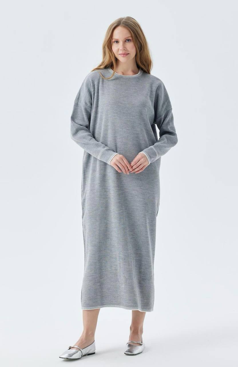 Long Sleeved Knitted Tunic Dress