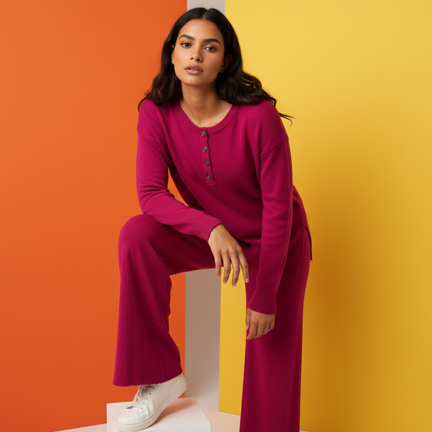Buttoned 2-piece Co-ord Set