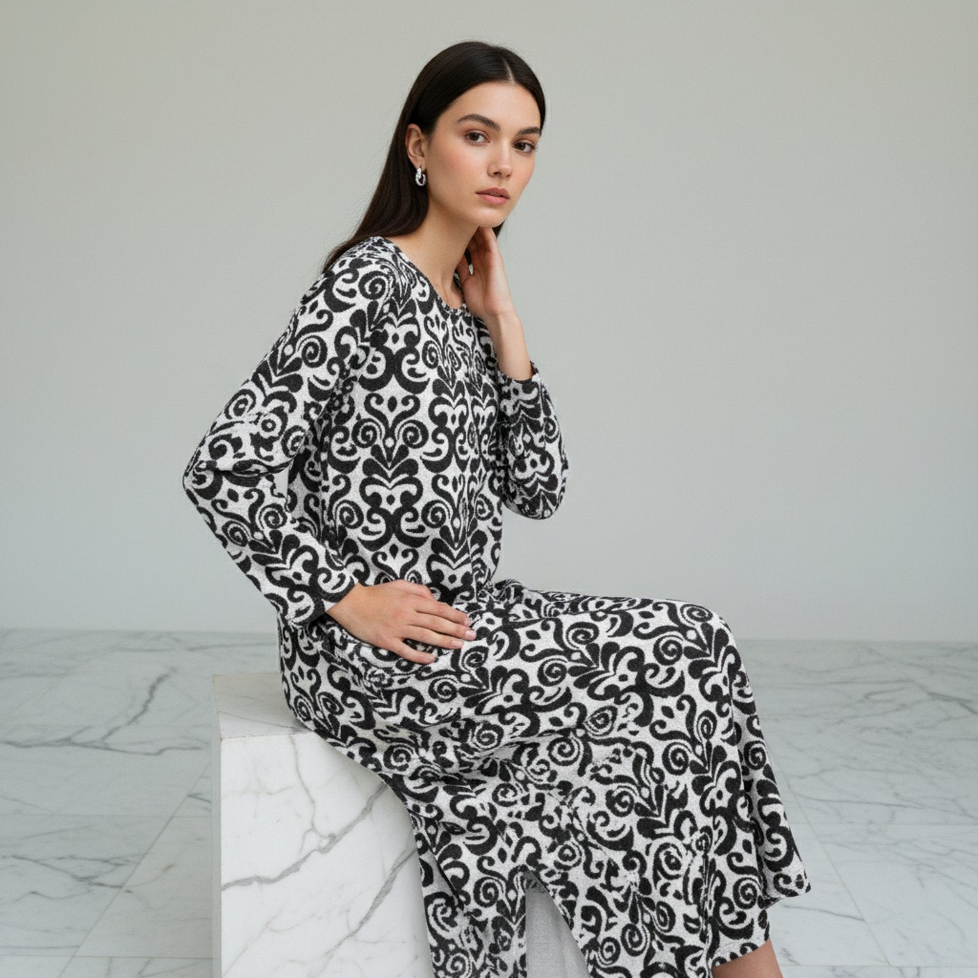 Printed Long Dress