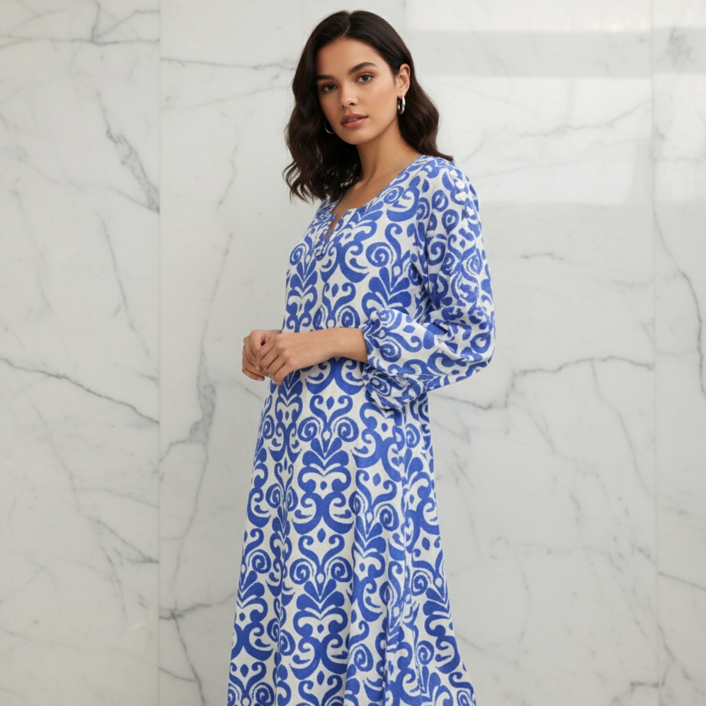 Printed Long Dress