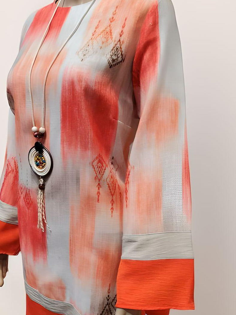 Printed Long Sleeve Tunic