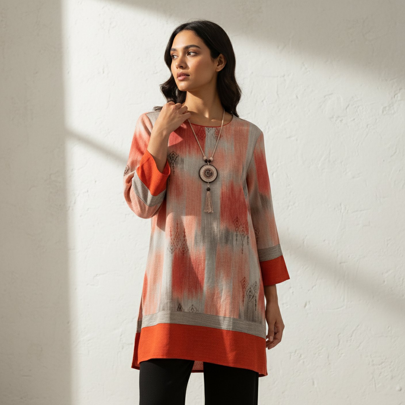 Printed Long Sleeve Tunic