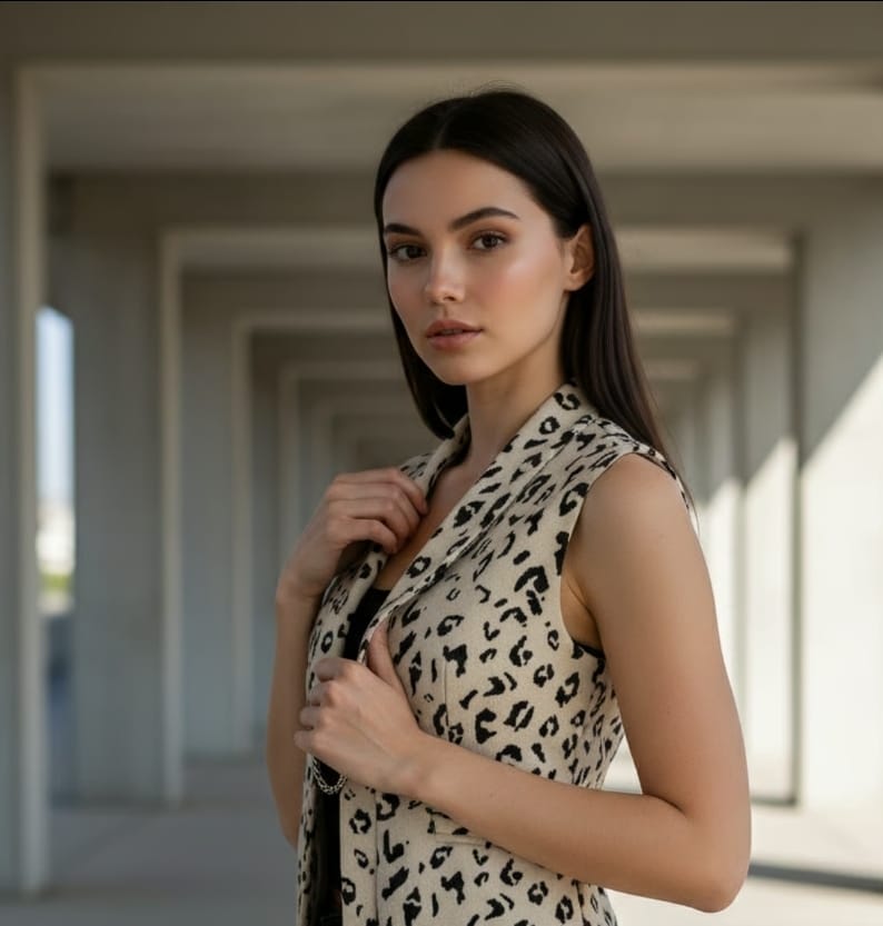 Leopard Print Vest