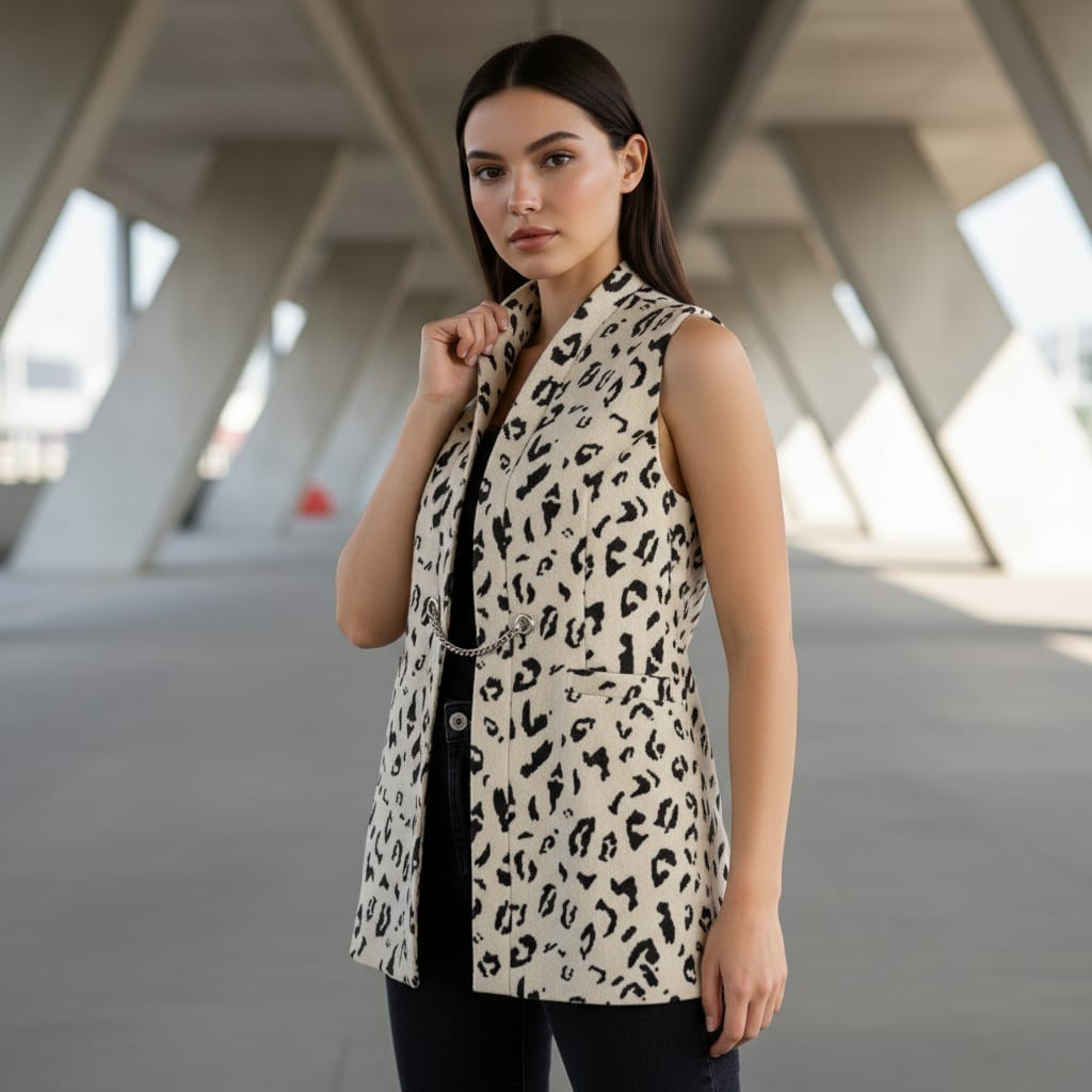 Leopard Print Vest