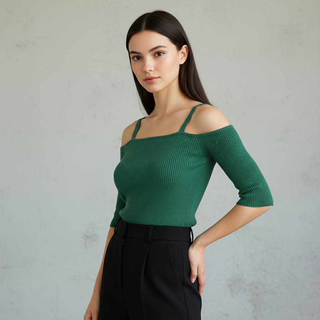 Off-Shoulder Strap Crop Top