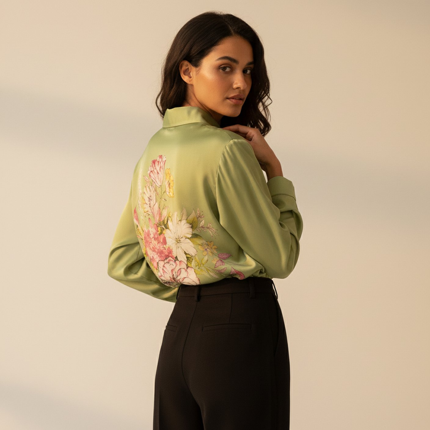 Satin Collared Shirt