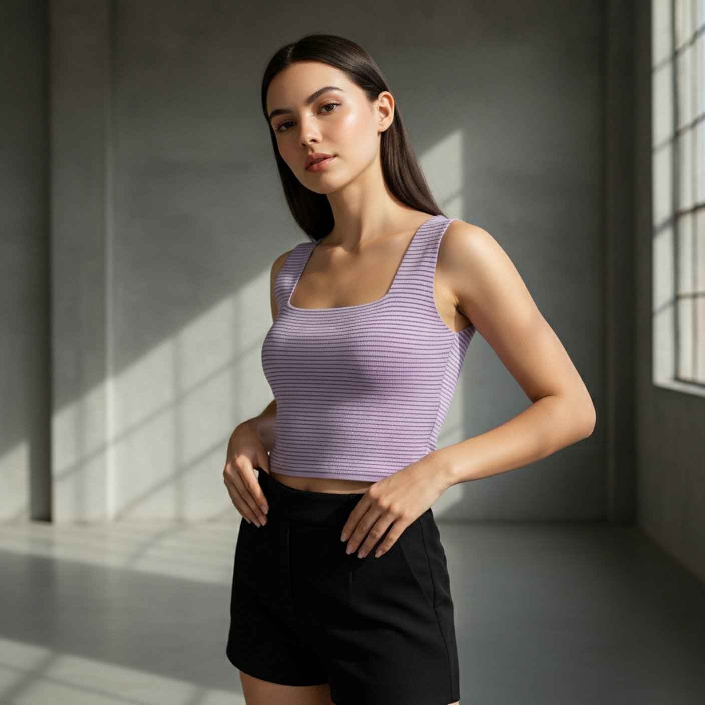 Square Neck Crop Top