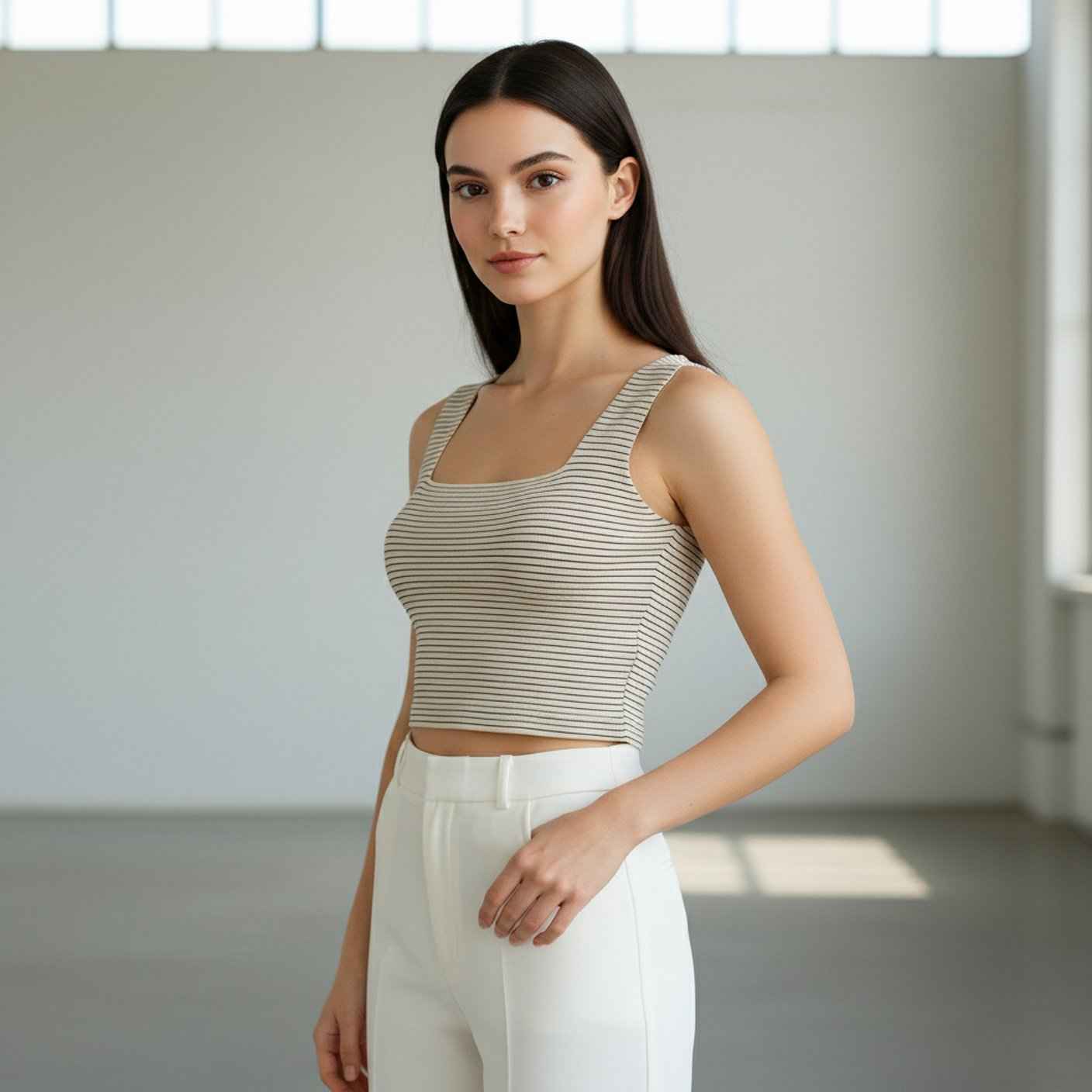 Square Neck Crop Top