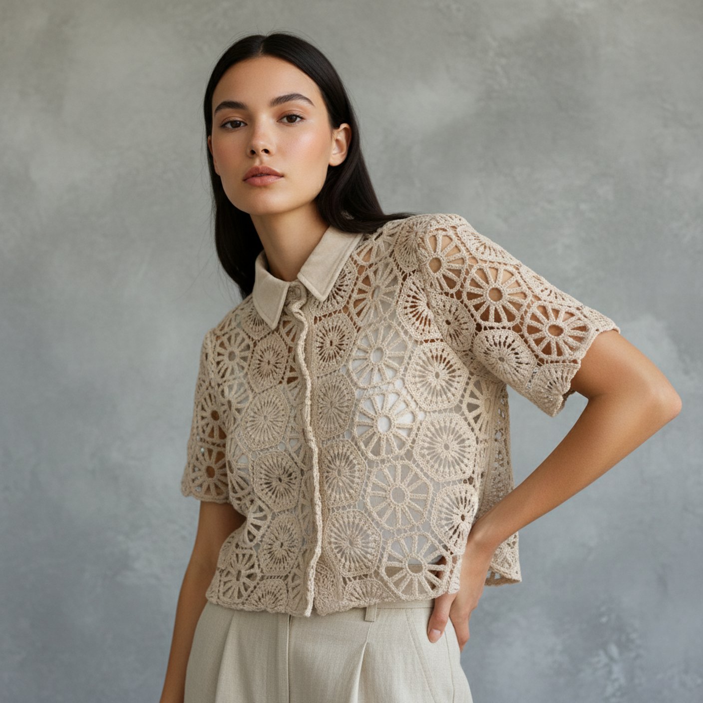 Crochet Crop Shirt