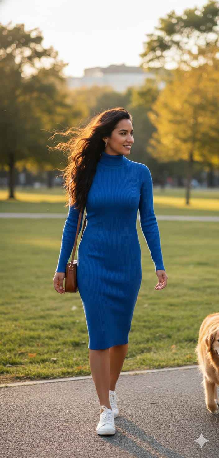 Elegant Body-Con Full Sleeves Dress