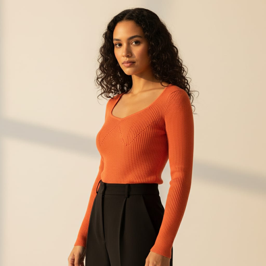 Woven Blouse Sweater Top